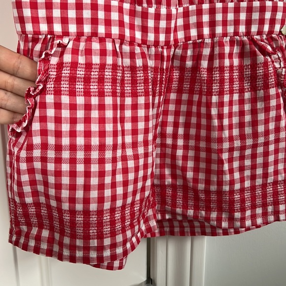 Tartine et Chocolat Girls Red Gingham Romper - Size 6 - Picture 4 of 5